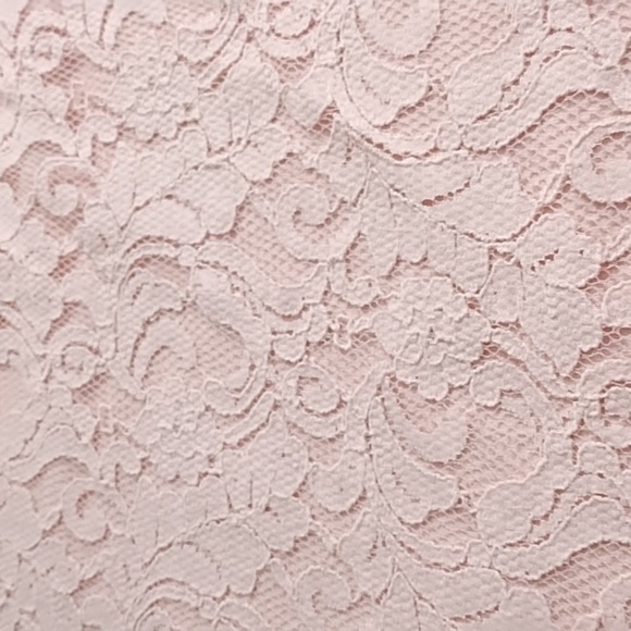 French Terry Lace Overlay Sweatshirt Open Bottom Side Slits - Picture 8 of 9